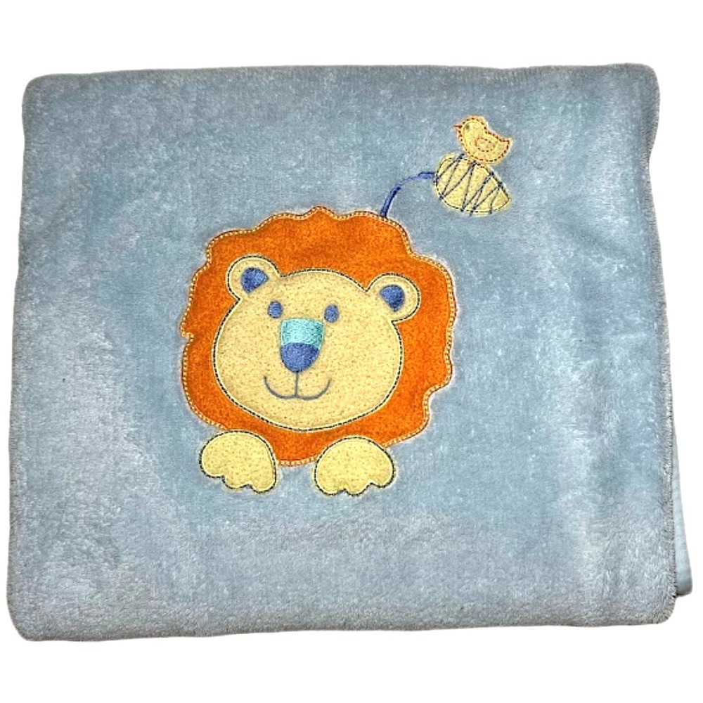 Northpoint Baby Blue Lion Blanket Fleece Bird Face‎ Lovey Security North Point